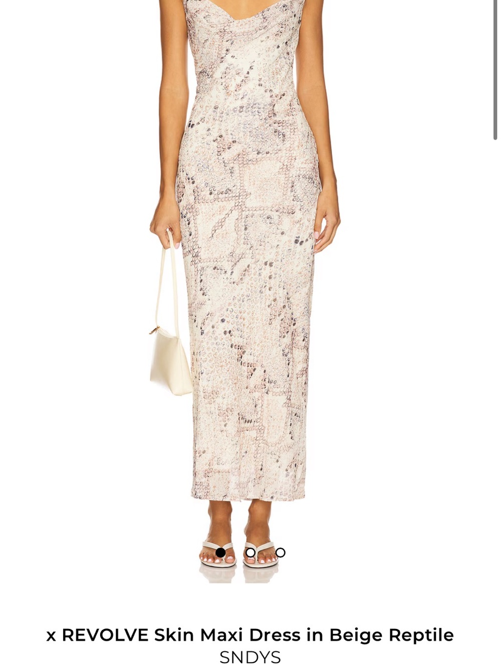 REVOLVE x Skin Beige Reptile-Print Maxi Dress